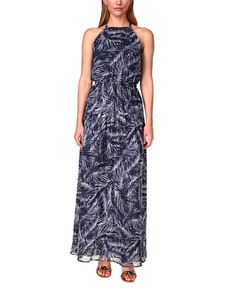 michael michael kors petite mosaic-print midi dress petite large|michael kors tiered maxi dress.